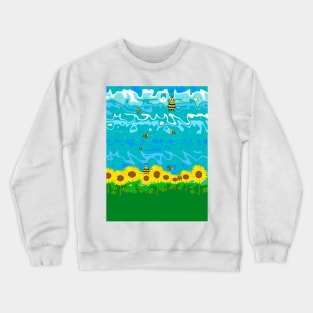 NATURE Sunflowers Blooming Crewneck Sweatshirt